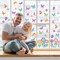 72 PCS Large Size Spring Window Clings Flowers Butterfly Windows Clings Decals Anti Collision Glass Windows Stickers for Baby Shower Decoration Party Supplies